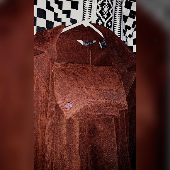 Corduroy Pant Suit Mid Calf Capri, Ribbed - Picture 3 of 6